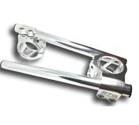 KIT coppia SEMIMANUBRI HANDLEBARS racing UNIVERSALI ergal CNC 54 MM SILVER