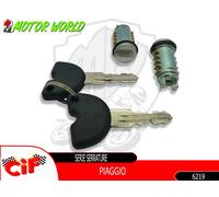 KIT COPPIA SERIE SERRATURE CILINDRETTI CHIAVI PIAGGIO LIBERTY 4T 2V 125 2010