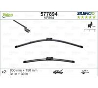 Tergicristallo per parabrezza VALEO 577894, Silencio VF894 Lunghezza 800+750mm, fronte, 2 pezzo