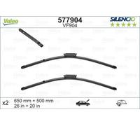 Spazzola tergicristallo VALEO Silencio Xtrm VF904, 650/500mm, Anteriore, 2 Pezzo