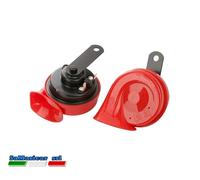KIT COPPIA TROMBE ELETTRICHE HELLA 12V COLORE ROSSO - NERO 3FH007424-801