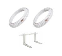 Kit Coppia Tubi Rame Climatizzatore 5 Metri da 1/4 + 5 Metri da 3/8 Diametro 0,8mm + Staffa per Condizionatore 18000 BTU