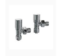 Kit coppia valvole radiatore 1/2 multistrato 16x2,00 valvola+detentore cromo