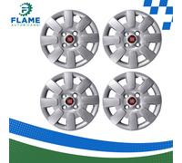 KIT COPPONI RUOTA 13" FIAT PANDA CON LOGO ROSSO COD. 1302