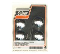 Kit copribulloni testa cupola liscia cromato Colony L85-17 Big Twin 92-22 XL 08-