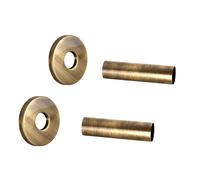 Kit coprimuro in ottone per valvole termoarredo Ø12-Ø16 in colore bronzo Artecli