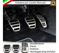 KIT COPRIPEDALI COPRI PEDALI PEDALIERA IN ALLUMINIO NISSAN MICRA MK5 MANUALE