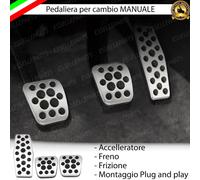 KIT COPRIPEDALI PEDALIERA CAMBIO MANUALE IN ALLUMINIO OPEL MOKKA X STILE OPC
