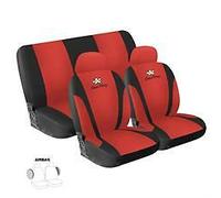 Kit Coprisedili DAISY (Schienale 3pz + Seduta Intera) Microfibra Rosso S.Racing