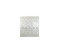 KIT COPRIVITE ADESIVO TONDO DIAMETRO 13 mm DIVERSI COLORI | 20, 100 E 200 PEZZI | COPRI VITE PER SCRIVANIA, MOBILI, CASSETTI | TAPPINI COLORATI (Alluminio, 20)