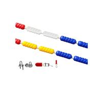 Kit corda di sicurezza e galleggiante for piscina, divisori for corsie | Corda di sicurezza preassemblata, divisore for estremità poco profonda con ganci(Nylon rope,12 meter)