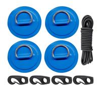 Kit Cordame per Coperta Kayak | Paracadute ad Anello D e Ganci | Corde di Fissaggio Ricambi per Attrezzatura | Cavo 2,5 m Sport Acquatici Campeggio Paddleboard Barche Gonfiabili Rafting