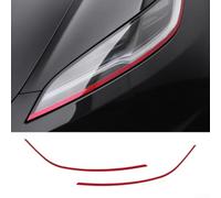 Kit Cornice Fari per facile Installazione per tesla Model 3 Y 2025 | Materiale PET , per spessore elevato, vivaci, compatibilità perfetta Model 3 Y(Red)