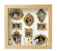 Kit Cornice Ombra Museo DIY 8 per mini Cornici Kit Cornice Ombra(Wood) | 8 per mini cornici eleganti, design sofisticato, montaggio per facile, nero marrone, display creativo
