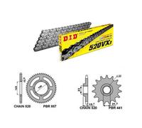 KIT CORONA E PIGNONE PBR CATENA DID VX3 520 YAMAHA XT 600 1983 1984