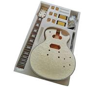 Kit Corpo Chitarra Fai-da-te Incompiuto Tastiera In Palissandro Con Manico In Mogano Okoume Assemblaggio Completo Di Chitarra Elettrica insieme professionale della chitarra elettrica (Color : 01)