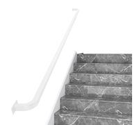 Kit corrimano con angoli arrotondati, aste di supporto per interni ed esterni, include staffe in ferro forgiato e viti, lunghezza 1,8 m per montaggio a parete