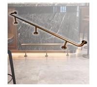 Kit Corrimano for Piedi da Bar, Tubo in Acciaio Inossidabile Spazzolato O Ottone Dorato, Staffe Complete sotto Il Bancone(79inch/200.66cm)