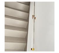 Kit corrimano for scale in acrilico trasparente - Ringhiera antiscivolo for interni/esterni ad alta resistenza for scale - Opzioni di lunghezza da 1,6 piedi a 23 piedi(Gold,21ft)