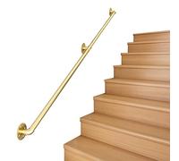 Kit corrimano per Scale Color Oro da 1,5-13 Piedi, corrimano Antiscivolo per Anziani e disabili, Barre di Sostegno Resistenti per la Sicurezza nei corridoi del sottotetto (2,2 m/7,2 Piedi)