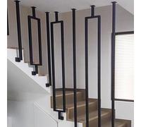 Kit corrimano per Scale con Montante divisorio per stanze - 30-160 cm, corrimano per Scale sospeso al soffitto - Colonne divisorie in Metallo - Barra di Sostegno per soffitta