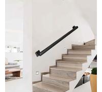 Kit corrimano per scale interne da 250 cm Barra di supporto in metallo antiscivolo Tubo quadrato zincato Tubo quadrato nero Ringhiera di sicurezza per la casa
