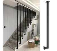 Kit Corrimano Per Scale Interne - Ringhiera Moderna In Metallo, Palo Balaustra A L Ferro Battuto, Gradini Con Montaggio Parete Laterale, Balcone Ingresso E Cortile Della Casa(5.3ft/160cm)