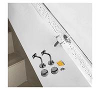 Kit corrimano per Scale Personalizzabile in Acrilico Trasparente - Regolabile da 48 cm a 6 Metri, Montaggio a Parete Antiscivolo con Staffa Dorata, Perfetto per la Sicurezza e Lo s