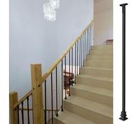 Kit corrimano regolabile in metallo, confezione da 8 pezzi, mandrini tagliabili per scale da 100 cm, con viti complete per veranda, scale, terrazza, balcone, ringhiere da giardino