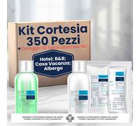 Kit Cortesia 350 pezzi 100x Shampoo Doccia 30ml 100x Igiene Intima 20ml 100x Sap