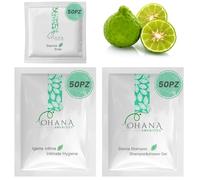Kit Cortesia B&B Hotel Albergo Bagno Monouso 150 pezzi 50x Igiene Intima Flow Pack da 10ml 50x Shampoo Doccia Flow Pack 10ml 50x Sapone Tondo 15g