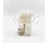 KIT CORTESIA PER HOTEL, B&B, SPA - n.16 SET LINEA AQVI LUSSO - Kit così composti: SACCHETTO ORGANZA,CUFFIA DOCCIA, SAPONETTA 20gr. CREMA CORPO da 24 ml. BAGNODOCCIA da 24 ml. Made in Italy