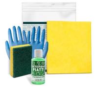 Kit cortesia Residence 008G, set pulizia cucina 4 pezzi per appartamenti, campeggi e B&B - (Cartone da 20 kit)