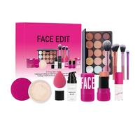 Kit Cosmetici Viso - Kit Trucco Viaggio, Gioco Trucco Professionale | Cosmetici Viso Impermeabile: Il Set Trucco Portatile Include Primer, Compatto