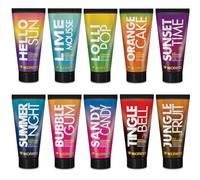 Kit cosmetico abbronzante 10 x 150 ml Acceleratore abbronzante e bronzer per solarium e sole, diverse formule con effetto tingle, balsamo nutriente e abbronzante intenso