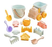 Kit costruzione castello di sabbia,Kit gioco all'aperto portatile con palette e secchio,giochi da spiaggia vassoio di sabbia costruzione castello per bambini - per ragazzi ragazze parco giochi bordo