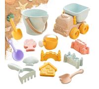 Kit Costruzione Castello di Sabbia - Set Portatile Esterno con Veicolo da Trasporto | Set Gioco Spiaggia per Bambini Castello di Sabbia | per Bambini 3 Anni Giardino Giochi Riva del Fiume Asilo Scuola