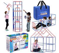 Kit Costruzione Fortezza per Bambini 510 pezzi - Giocattolo Creativo per Costruire Tenda Castello Fortino per Bambine Ragazzi 5 6 7 8 9 10 Anni, Giochi STEM Regalo per Bambini, Per Interni ed Esterni