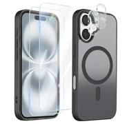 Kit Cover per iPhone 16 con 2 Vetri Temperati e 2 Protezioni Fotocamera