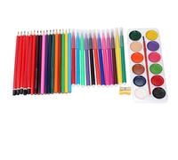 Kit Creativo 43 Pezzi con Matite / Temperamatite / Pennarelli / Pitture