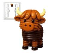 Kit Creativo Bottoni Highland Cow - Kit Divertente per Creare Bottoni Natalizi a Tema Animale - Decorazione Casa per Feste per Finestra Porta Ufficio Corone Camera da Negozi - Soggiorno Camera da Uffi