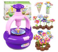Kit Creativo Fiori Bambini 3 4 5 6 7 8 9 10 11 12 Anni, Laboratorio dei Fiori con Macchina per Bouquet, Lavoretti Creativi Fai da Te, Giocattolo Educativo Ragazze, Idea Regalo Compleanno Natale
