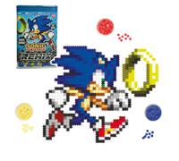 Kit creativo Jixelz Remix Sonic The Hedgehog - Sonic e Ring - Non richiede calore n colla - Giocattoli da costruzione STEM - Pixel Art per la de