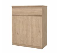 KIT CREDENZA 2ANTE+1CASS NAIA 80X40X100CM ROVERE