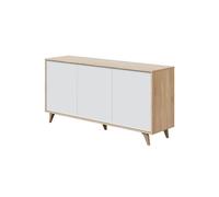 KIT CREDENZA 3 ANTE 154X40X75H ROVERE BIANCO