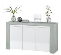 Kit credenza 3 ante ambit 144x42xh80 cm bia/cemen