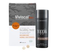 Kit Crescita Capelli Uomo: 1 Toppik 27 gr Castano Medio + 1 Viviscal Man 60 cps