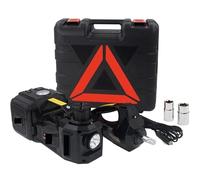 Kit cric elettrico for auto 3 in 1 da 12 V, idraulico 5 tonnellate con compressore a chiave a impatto, luce a LED, strumento di sollevamento portatile for(Noir)