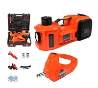 Kit cric per Auto Elettrico da 5 tonnellate 12 V Set cric Idraulico per Auto con Chiave a percussione e gonfiatore (155-450 mm), Sollevatore per Auto SUV Berlina MPV Camion Pi