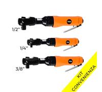 Kit cricchetti pneumatici reversibili da 1/2″ - 1/4″ - 3/8″ BW 1921 Beta Worker